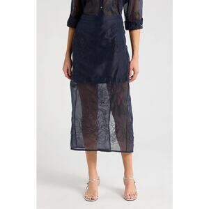 CINQ A SEPT Etta Floral Embroidered Maxi Skirt